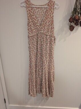 MAX STUDIO - Floral Sleeves Casual Midi Dress